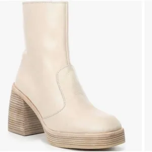 Free People Ruby Platform Boots Bootie Bone Tan Brown Women 39