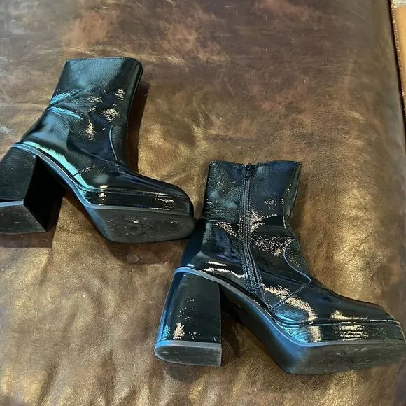 Free People Ruby Shine Platform Boots US 9.5