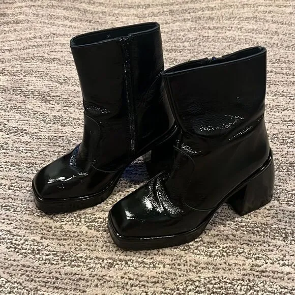 Free People Ruby Shine Platform Boots US 9.5
