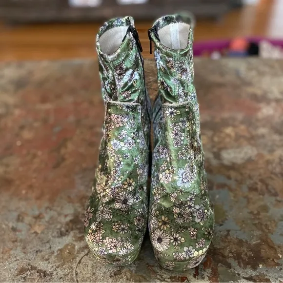 Free People Smyth Boots Platform Floral Bootie