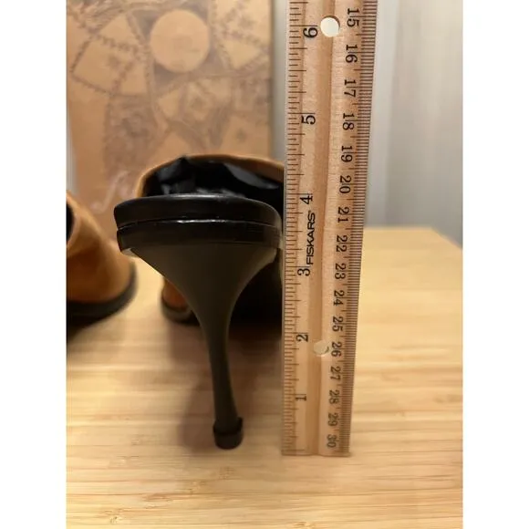 Free People Sz 40(US10)-Leila Heeled Suede Cognac Mule NEW IN BOX!
