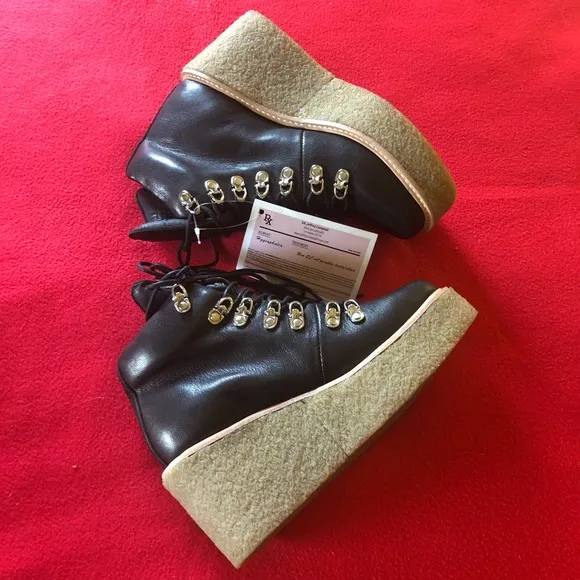 Free People x Jeffrey Campbell Lace Up Boots