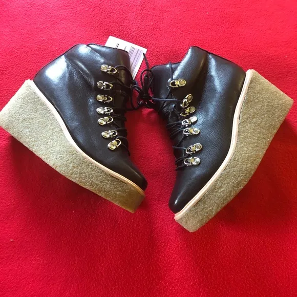 Free People x Jeffrey Campbell Lace Up Boots