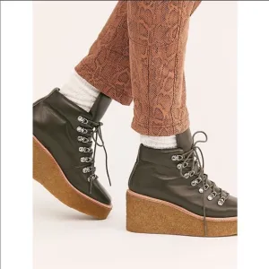 Free People x Jeffrey Campbell Lace Up Boots