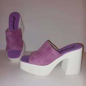 Free People Zoe Orchid Purple Platform Sandals Womens Size 39/8.5