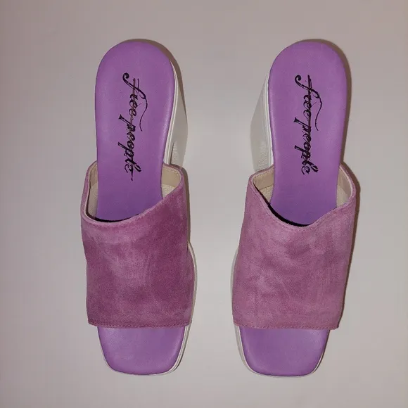 Free People Zoe Orchid Purple Platform Sandals Womens Size 39/8.5
