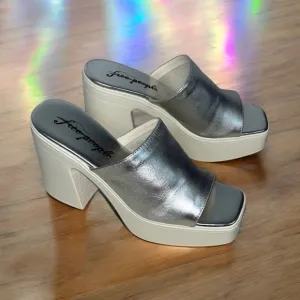 Free People Zoe Platform Leather Slide Sandals (Sa)