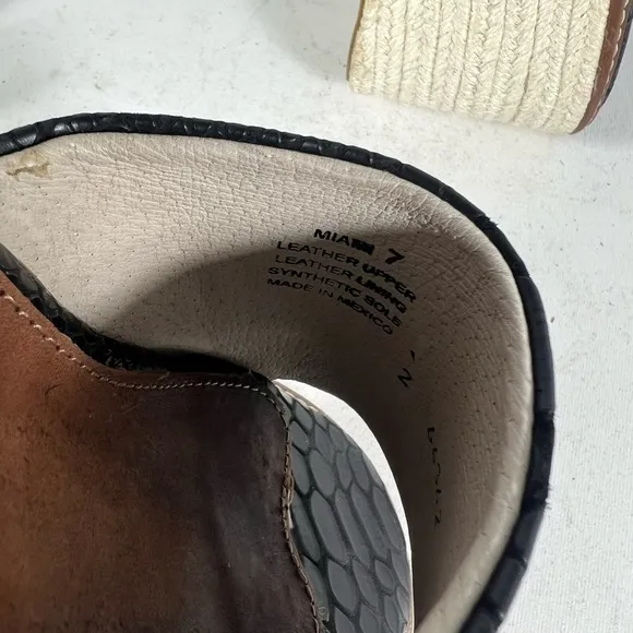 Freebird Miami wedge platform Sandals slides Size 7