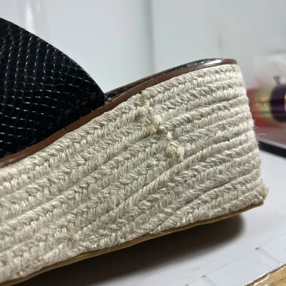 Freebird Miami wedge platform Sandals slides Size 7
