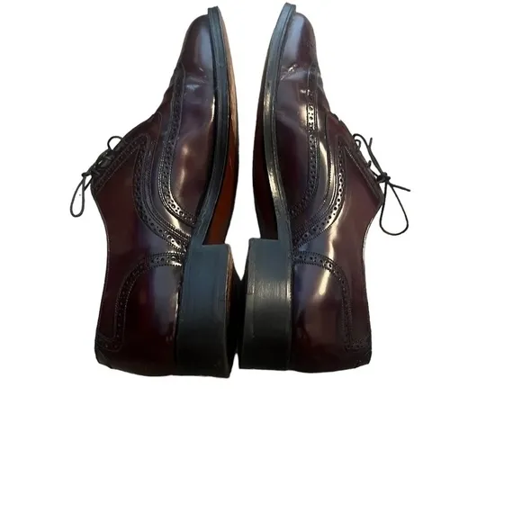 Freeman Ultra-Flex Hendrix Wingtip Leather Oxford Men’s Burgundy Size 9