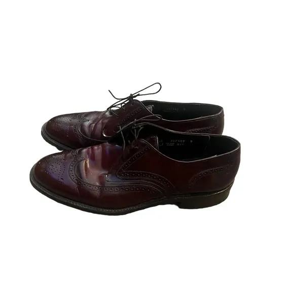 Freeman Ultra-Flex Hendrix Wingtip Leather Oxford Men’s Burgundy Size 9