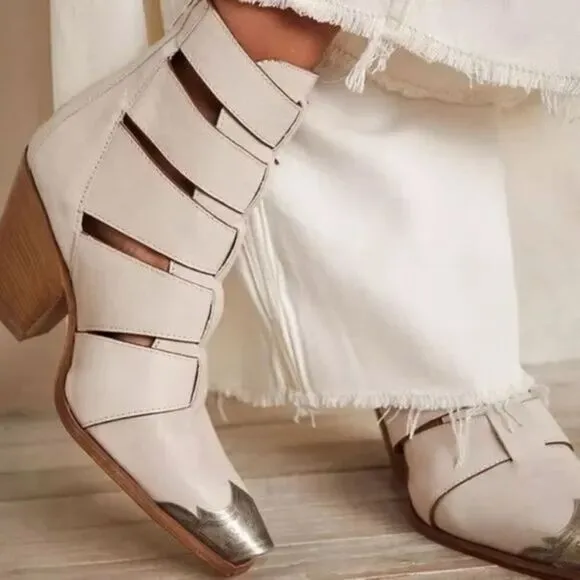 Free People Brayden Fisherman Boot White Ivory EU 40 US 10
