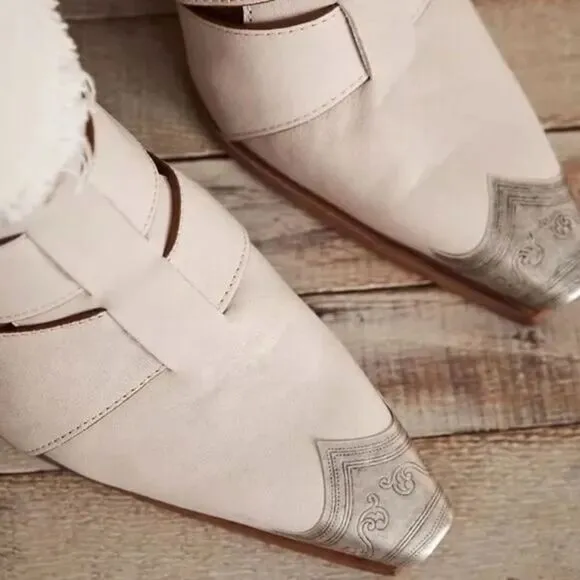 Free People Brayden Fisherman Boot White Ivory EU 40 US 10