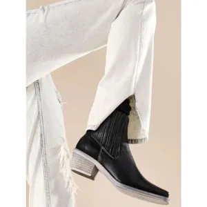 Free People Landry Square Toe Western Boots Leather Size 39 NEW
