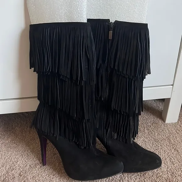 Fringe Platform Boots
