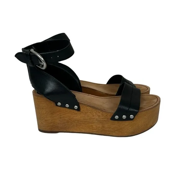 FRYE Alva Platform Black Sandals
