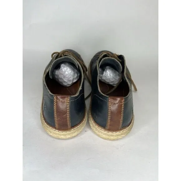 Frye Black Leather Casual Brown Lace Low Top Sneakers Shoes Men’s Sz 10M US/44EU