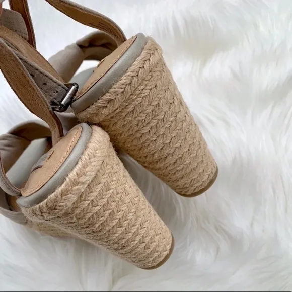 Frye Charlotte Twist Sage Espadrille Wedge Sandals