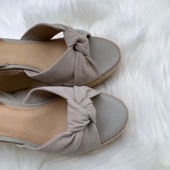 Frye Charlotte Twist Sage Espadrille Wedge Sandals