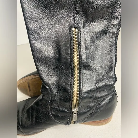 Frye Jillian Pull on Leather Boots Black Sz 7
