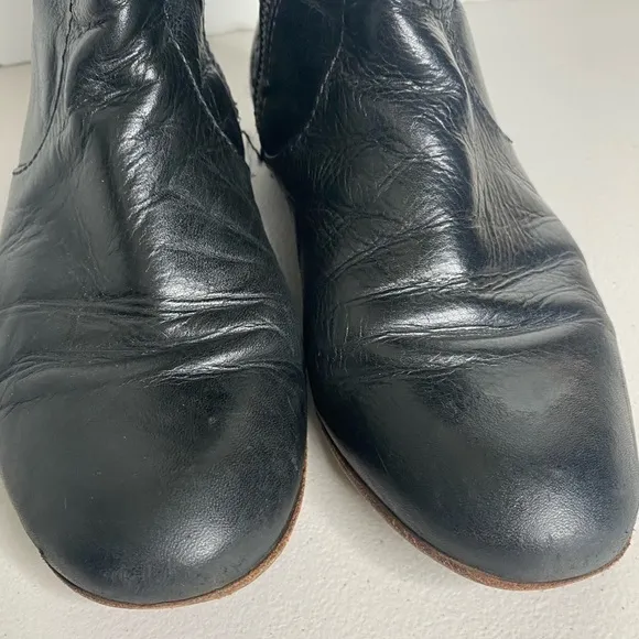 Frye Jillian Pull on Leather Boots Black Sz 7