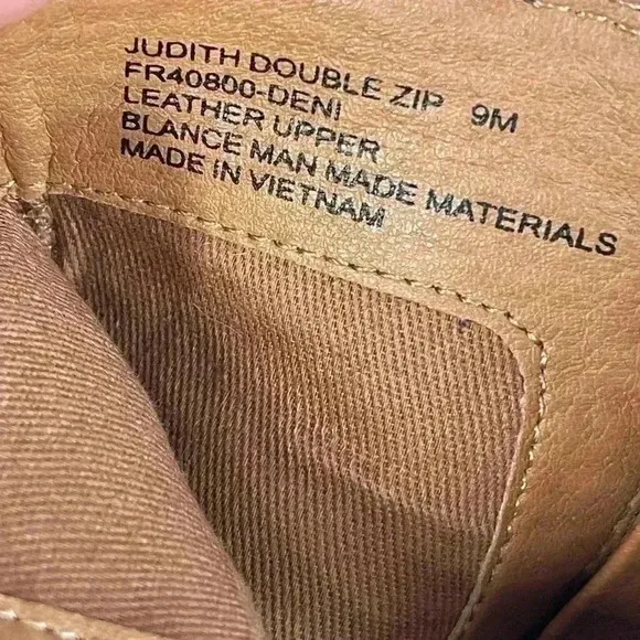 Frye Judith double zip leather booties 2 inch heel size 9 M gray 2 inch heel