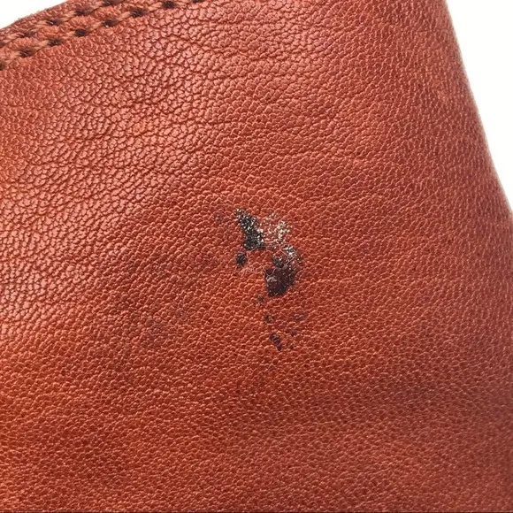 Frye Judith Zip Bootie  Cognac boots 6 leather ankle euc