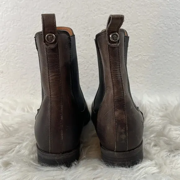 FRYE MELISSA CHELSEA Pull Up Leather Boots Size 7.5