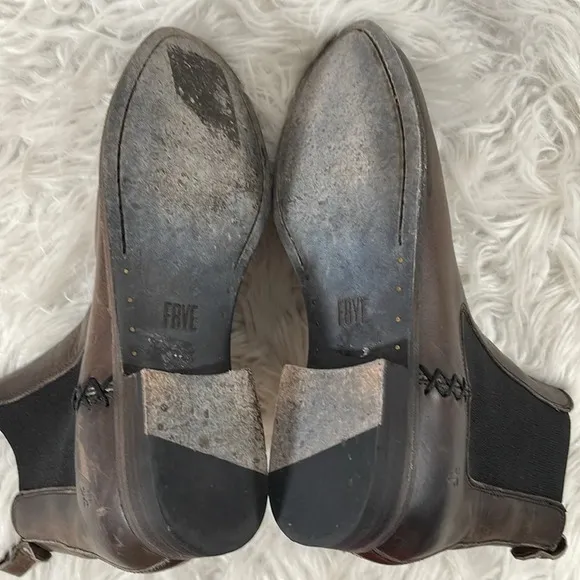 FRYE MELISSA CHELSEA Pull Up Leather Boots Size 7.5