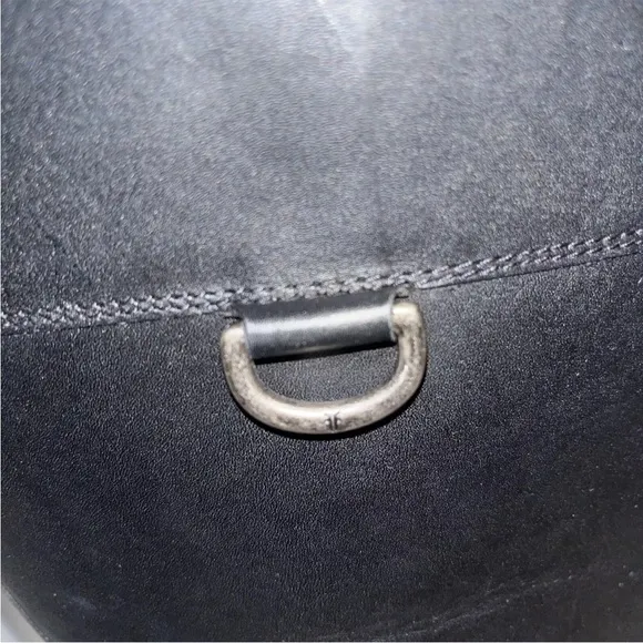 FRYE MELISSA D RING TALL BLACK LEATHER RIDING BOOT WOMEN 6