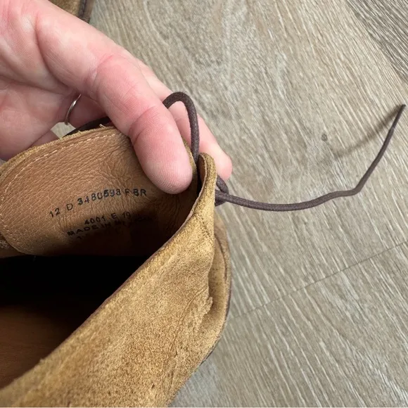 Frye men's paul wingtip oxford dress shoes lace up 12 suede brown