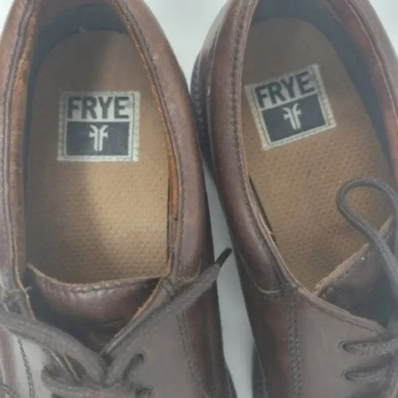 Frye | Mens Taylor Lace up Leather Oxford Shoes Brown