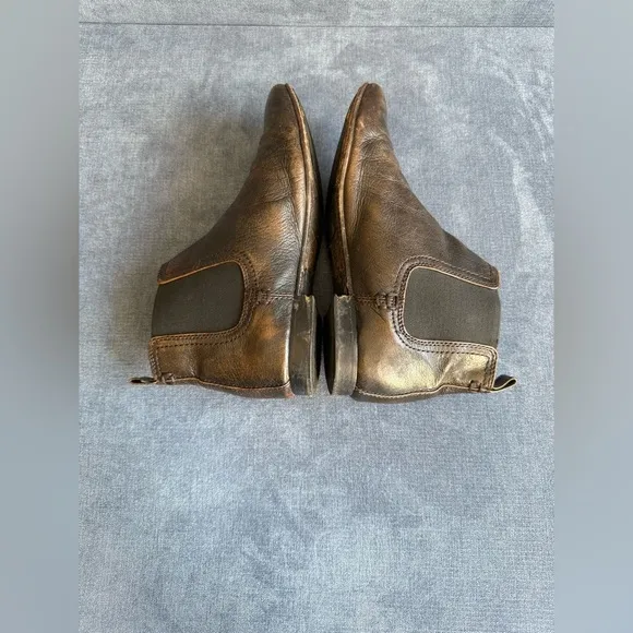 Frye Womens Jillian Chelsea Brown Leather Ankle Pull On Boots SZ 8M Rustic