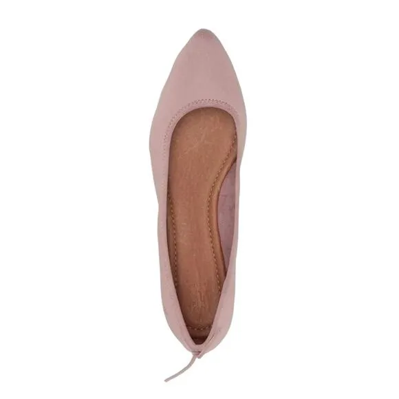 Frye Women's Regina Pointed Toe Leather Ballet Flats Lilac Size 8