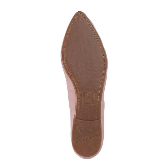 Frye Women's Regina Pointed Toe Leather Ballet Flats Lilac Size 8