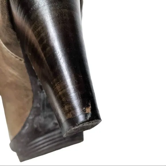 FRYE Mimi Scrunch Leather Platform Boots 7