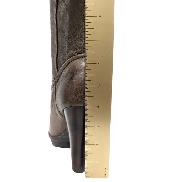 FRYE Mimi Scrunch Leather Platform Boots 7