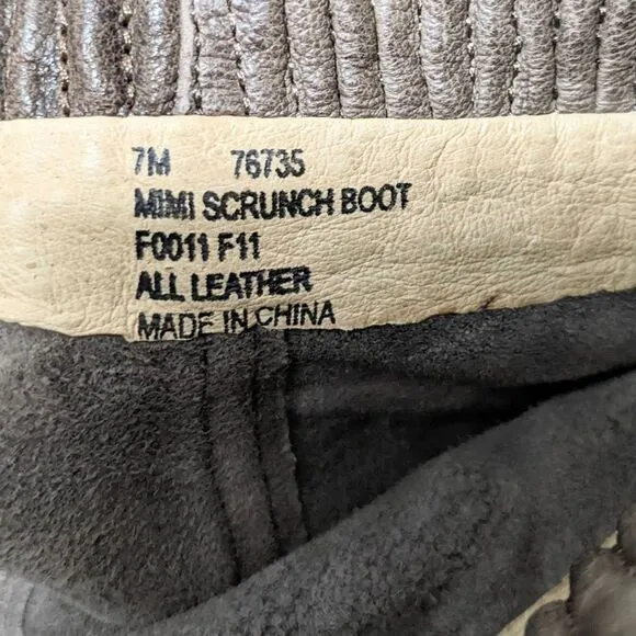 FRYE Mimi Scrunch Leather Platform Boots 7