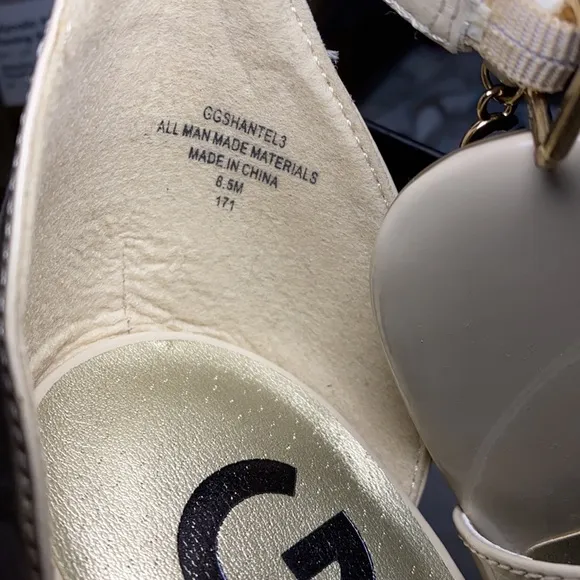 G By Guess Women’s Shoes Sandals Shantel Light N Beige Peep Toe Block Heel