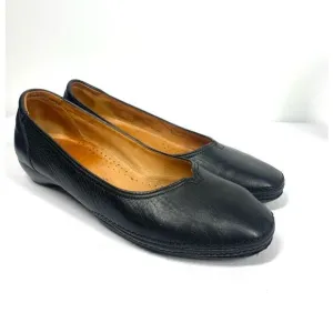 Gabor Black Leather Ballet Flats Women Size 7.5 UK 4.5 Slip on