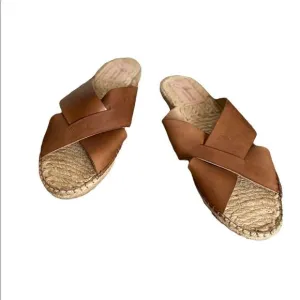 Gaimo Anthropology Espadrille Tan Sandals Size 9.5