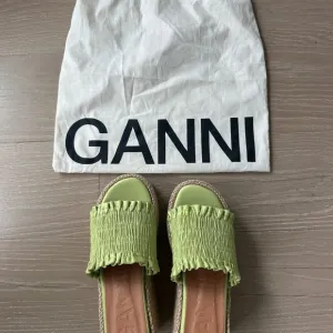 Ganni Smock Espadrille Wedge Sandals