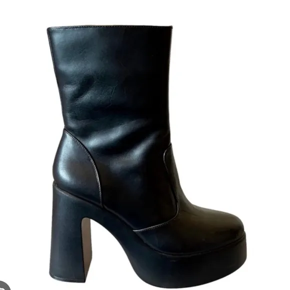 GBLevi Tate Leather Platform Mid Boots