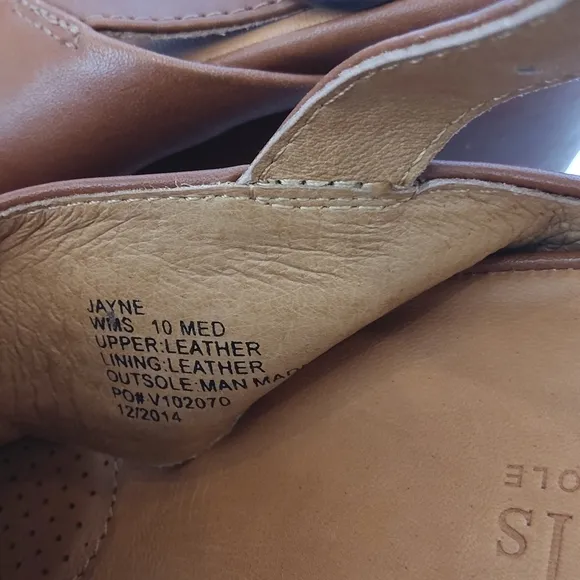 Gentle souls brown leather wedge platform sandals