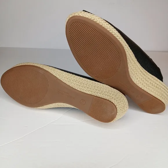 Gentle Souls By Kenneth Cole Luci Leather Peep Toe Sling Back Shoes Size 7.5