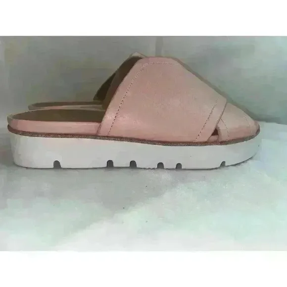 Gentle Souls by Kenneth Cole Women's Pink Lavern X-Band Platform Sandals Sz 9