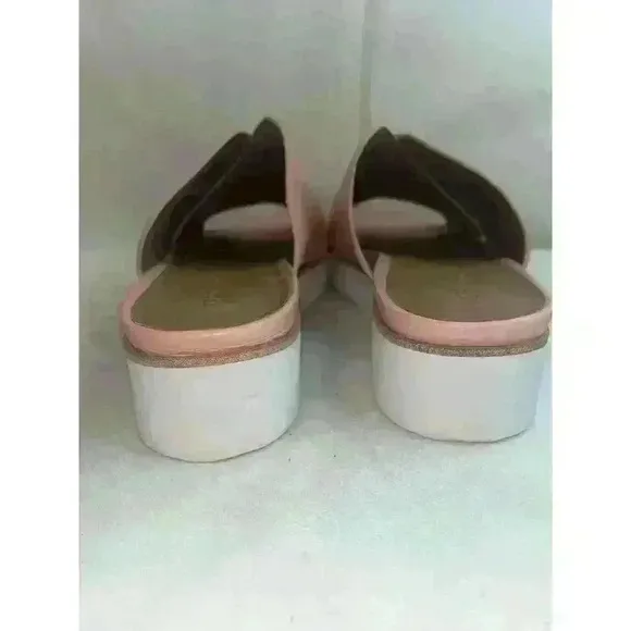 Gentle Souls by Kenneth Cole Women's Pink Lavern X-Band Platform Sandals Sz 9