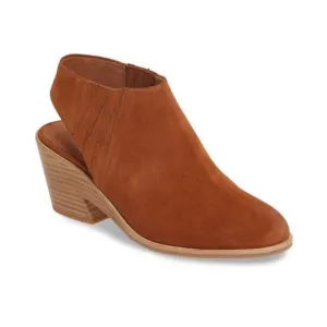 Gentle Souls Cognac Marlie Slingback Suede Block Heel Sling Back Shoes