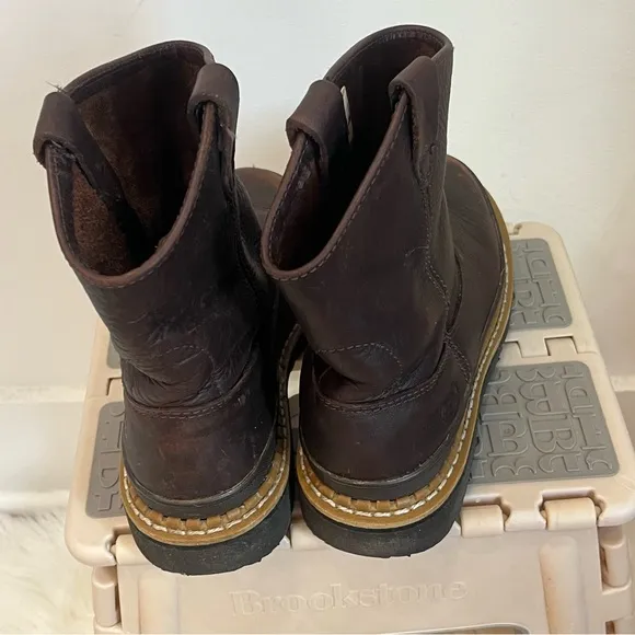 Georgia Kids' Little Georgia Giant Wellington brown boots size 4