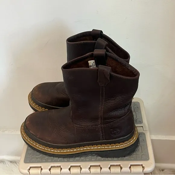 Georgia Kids' Little Georgia Giant Wellington brown boots size 4